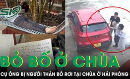Xôn xao cụ ông bị con gái thuê taxi bỏ lại ở chùa kèm lời nhắn nhờ cưu mang