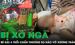 Bé gái 4 tuổi bị bạn xô ngã từ cầu trượt cao 1,5m chấn thương sọ não vỡ xương trán