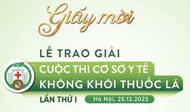 2 ngày nữa trao giải cuộc thi 'Cơ sở y tế không khói thuốc lá' lần I
