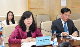 Bộ trưởng Đào Hồng Lan tiếp Trưởng phái đoàn Tổ chức Di cư Quốc tế tại Việt Nam và đại diện Đại sứ quán Nhật Bản