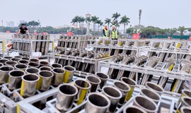 Cận cảnh trận địa bắn pháo hoa trong chương trình nghệ thuật đặc biệt 'Dưới lá cờ vẻ vang của Đảng'