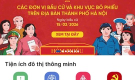 iHanoi tích hợp bản đồ số 1.451 điểm bầu cử phục vụ cử tri