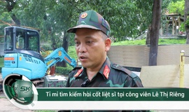 Tỉ mỉ tìm kiếm hài cốt liệt sĩ tại công viên Lê Thị Riêng