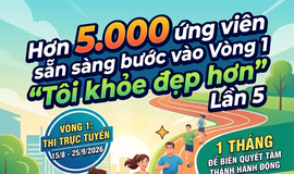 Hơn 5.000 ứng viên sẵn sàng bước vào Vòng 1 Tôi khỏe đẹp hơn Lần 5