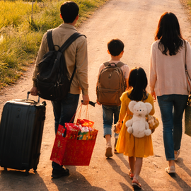 Cho con về quê ăn Tết và những bài học không có trong sách vở