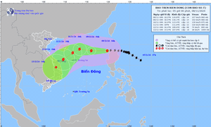 Bão số 7 tiệm cận mức siêu bão đã vào Biển Đông
