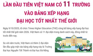 Lần đầu tiên Việt Nam có 11 trường vào bảng xếp hạng đại học tốt nhất thế giới