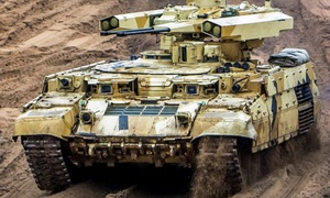 'Quái thú thép' BMPT Terminator xuất trận bảo vệ xe tăng Nga
