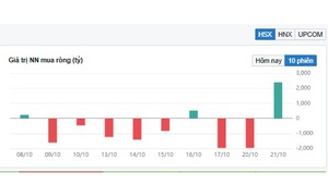 Khối ngoại mua ròng kỷ lục trên VN-Index