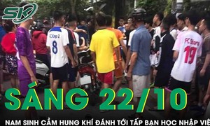 Xôn xao clip nam sinh cầm hung khí đánh tới tấp bạn học phải nhập viện gây bức xúc