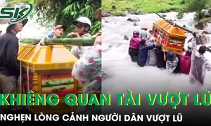 Nghẹn lòng cảnh bà con khiêng quan tài vượt lũ ở Đà Nẵng, người dân Huế trắng đêm chạy lũ