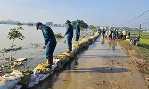 Bác vỡ đê bao ở Bắc Ninh song nhiều tuyến đê đang bị tràn nước
