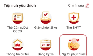 Cách tích hợp thông tin người phụ thuộc trên ứng dụng VNeID