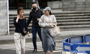 Gió mùa tràn về, người dân co ro xuống phố