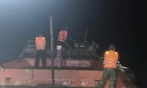 Kịp thời cứu nạn 13 ngư dân bị chìm tàu cá trên biển