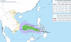 Áp thấp nhiệt đới sẽ mạnh lên thành bão trên Biển Đông vào đêm nay