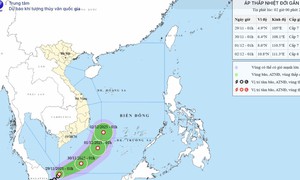 Chuyên gia: Đường đi kỳ lạ của áp thấp nhiệt đới trên Biển Đông là chưa từng được ghi nhận