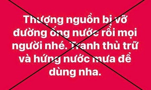 Thực hư thông tin 'thượng nguồn bị vỡ đường ống nước' ở Huế
