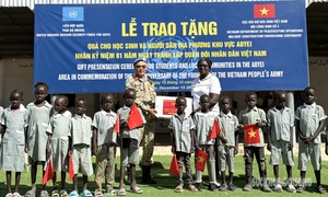 Đội Công binh số 4 gieo mầm nhân ái giữa lòng Abyei