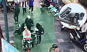 Camera AI 'soi' cổng trường, vi phạm giao thông của học sinh và phụ huynh lộ rõ từng khung hình