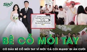 Độc lạ: Cô dâu Chương Mỹ bê cỗ mỏi tay vì mời ‘cả cõi mạng’ đi ăn cưới