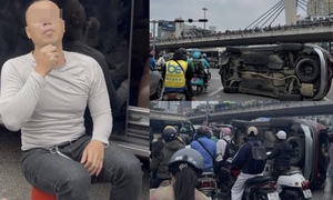 Tạm giữ hình sự tài xế vụ lật ô tô ở Ngã Tư Sở, Hà Nội