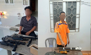 Công an Lâm Đồng thu giữ gần 10 khẩu súng quân dụng, hàng nghìn viên đạn