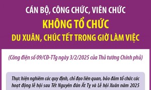 Cán bộ, công chức, viên chức không tổ chức du Xuân, chúc Tết trong giờ làm