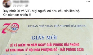 Mang giấy mời Lễ hội Hoa Phượng Đỏ do đối tác tặng đi rao bán 'vé VIP' giá tiền triệu