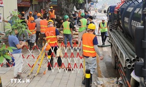 Hà Nội: Hiện tượng bùn trào trong thi công đường sắt đô thị đã được kiểm soát