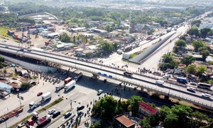 Lập tổ điều tra sự cố sập đổ cần cẩu công trình xây dựng nút giao thông Mỹ Thủy