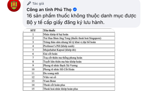 Bệnh viện Công an tỉnh Phú Thọ 'điểm danh' 16 sản phẩm không thuộc danh mục được Bộ Y tế cấp phép, người dân cần tránh