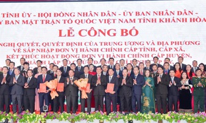 Lãnh đạo chủ chốt tỉnh Khánh Hòa sau sáp nhập
