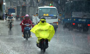 Nhiều khu vực mưa lớn vào chiều tối nay