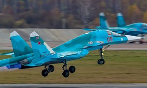 'Thú mỏ vịt' Su-34 Nga rơi khi huấn luyện