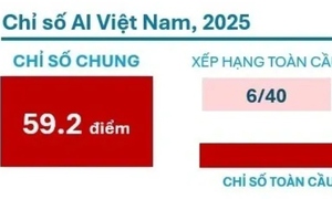 Việt Nam xếp hạng 6/40 quốc gia, vùng lãnh thổ trên Bảng chỉ số AI Thế giới
