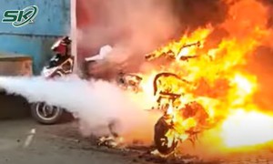 Công an bắt khẩn gã chồng tàn ác nghi cài mìn kích nổ xe máy khiến vợ nguy kịch