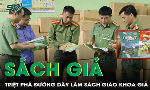Hàng chục tấn sách giáo khoa từ lớp 1 đến lớp 12 được làm giả tinh vi