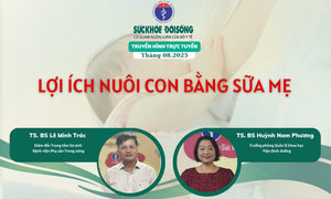 Truyền h&#236;nh trực tuyến: Lợi &#237;ch nu&#244;i con bằng sữa mẹ