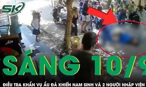 Ẩu đả kinh hoàng ở cổng trường, nam sinh cầm hung khí chống trả khiến 2 người trọng thương