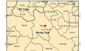 Động đất liên tiếp ở Quảng Ngãi, trận mạnh nhất lên đến 4.5 độ