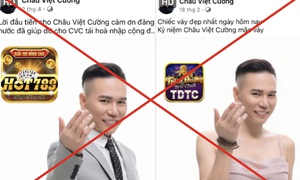Fanpage 'Châu Việt Cường' quảng cáo web cá độ, cờ bạc