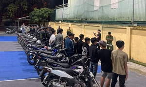 Xử lý 25 đối tượng đua xe trong đêm 2/9 ở Lai Châu