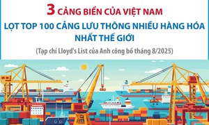 3 cảng biển của Việt Nam lọt Top 100 cảng lưu thông nhiều hàng hóa nhất thế giới