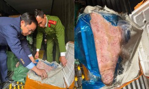 Phát hiện 10 tấn xúc xích, nầm lợn không rõ nguồn gốc tại kho đông lạnh ở Hà Nội