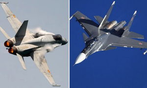 Tiêm kích Su-30SM Nga 'chạm trán' F-18 Tây Ban Nha trên biển Baltic