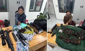 Phát hiện 2 người đàn ông mang theo súng hơi săn bắt động vật hoang dã