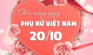 Những mẫu thiệp chúc mừng ngày Phụ nữ Việt Nam 20/10 đẹp nhất 2026