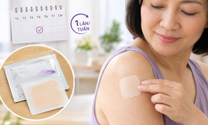 Miếng dán hormone dùng mỗi tuần một lần cho phụ nữ mãn kinh