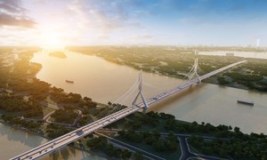 Tiến độ xây dựng cầu Tứ Liên gần 20.000 tỷ đồng giữa sông Hồng ra sao?